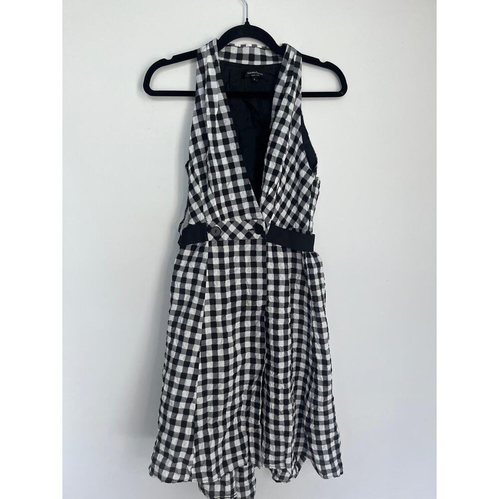 Nanette Lepore Dress Women 4 Gingham Sleeveless Fit And‎ Flare Checkered